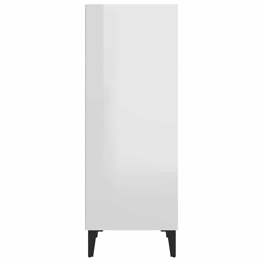 812390 vidaXL Sideboard High Gloss White 34,5x32,5x90 cm Engineered Wood