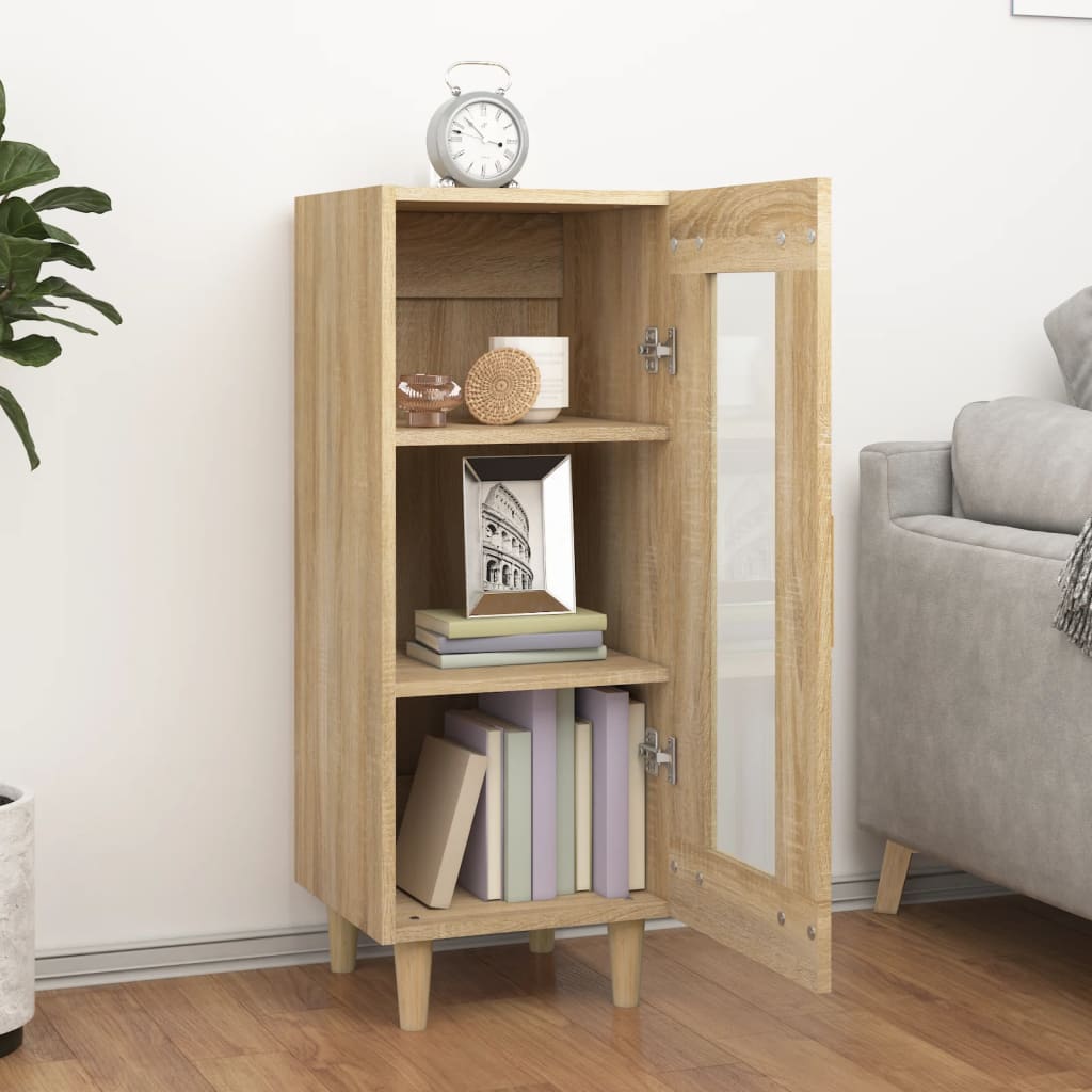 vidaXL Sideboard Sonoma Oak 34.5x34x90 cm Engineered Wood