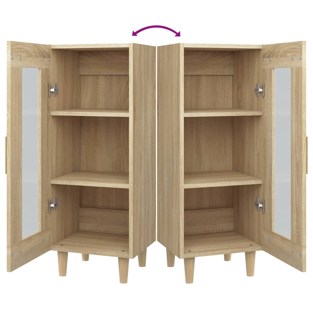 vidaXL Sideboard Sonoma Oak 34.5x34x90 cm Engineered Wood