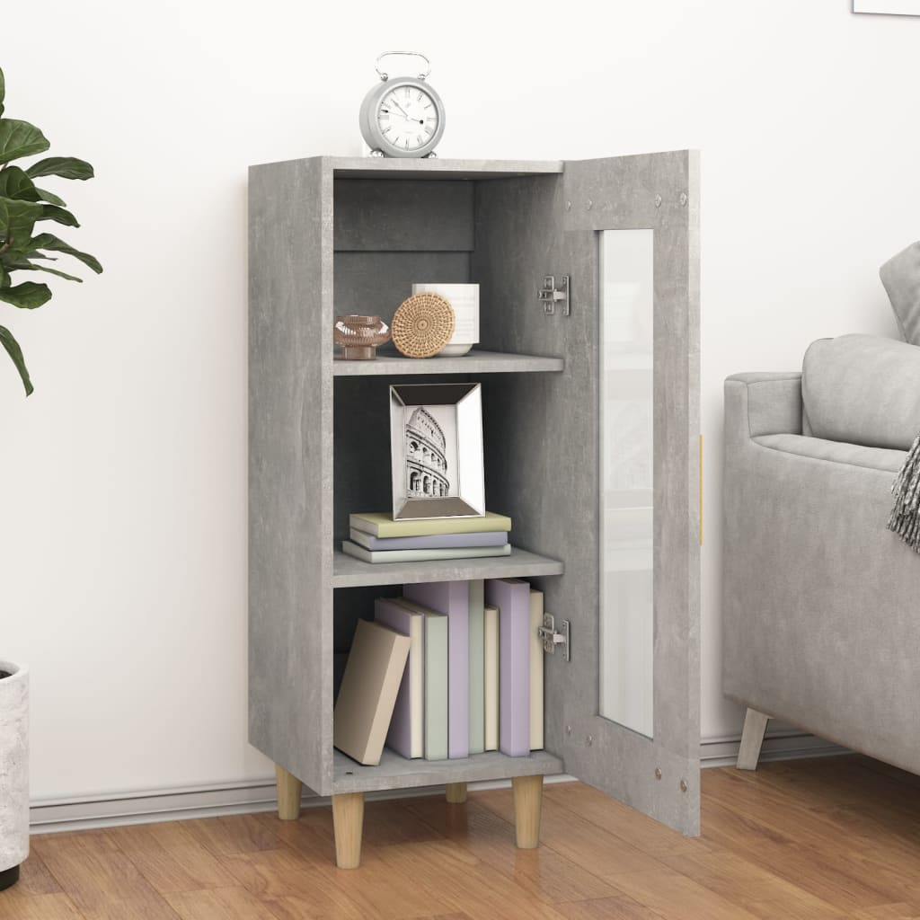 vidaXL Sideboard Concrete Grey 34.5x34x90 cm Engineered Wood