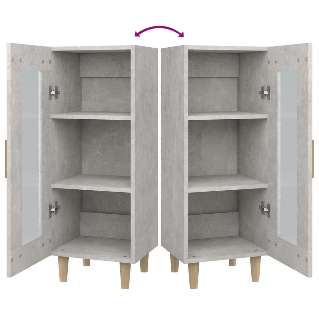 vidaXL Sideboard Concrete Grey 34.5x34x90 cm Engineered Wood