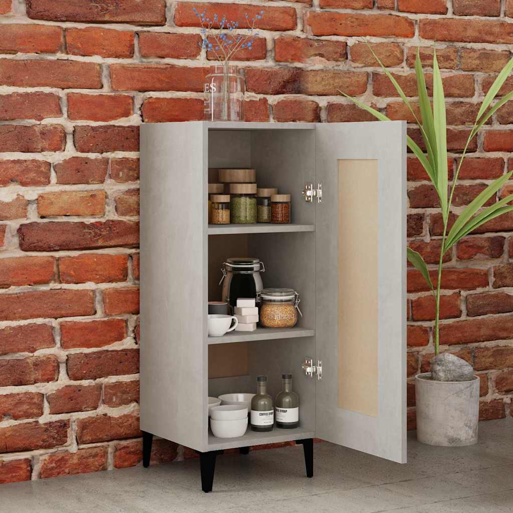 vidaXL Sideboard Concrete Grey 34,5x34x90 cm Engineered Wood
