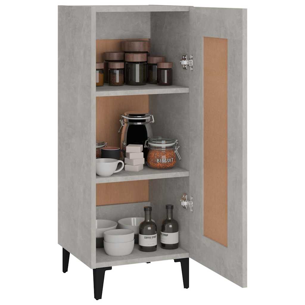 vidaXL Sideboard Concrete Grey 34,5x34x90 cm Engineered Wood