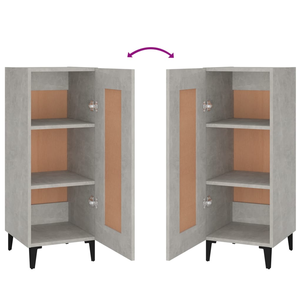 vidaXL Sideboard Concrete Grey 34.5x34x90 cm Engineered Wood