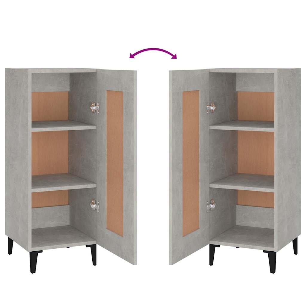 vidaXL Sideboard Concrete Grey 34,5x34x90 cm Engineered Wood