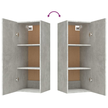 vidaXL Wall Cabinet Concrete Grey 34.5x34x90 cm Engineered Wood