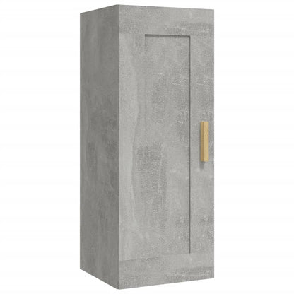 vidaXL Wall Cabinet Concrete Grey 35x34x90 cm Engineered Wood