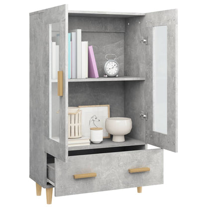 vidaXL Highboard Concrete Grey 70x31x115 cm Engineered Wood