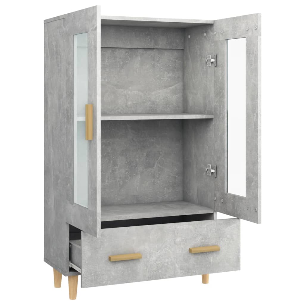 vidaXL Highboard Concrete Grey 70x31x115 cm Engineered Wood