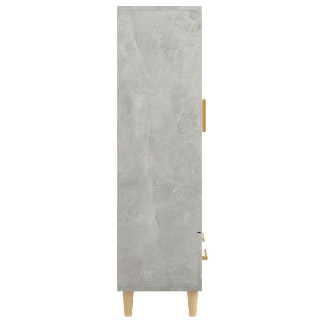 vidaXL Highboard Concrete Grey 70x31x115 cm Engineered Wood