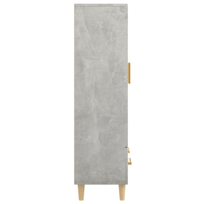 vidaXL Highboard Concrete Grey 70x31x115 cm Engineered Wood