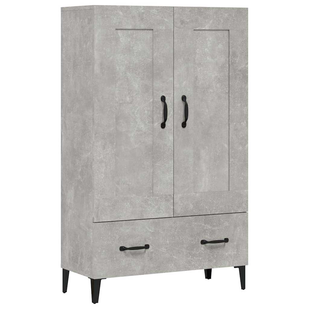 vidaXL Highboard Concrete Grey 70x31x115 cm Engineered Wood