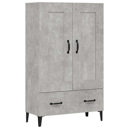 vidaXL Highboard Concrete Grey 70x31x115 cm Engineered Wood
