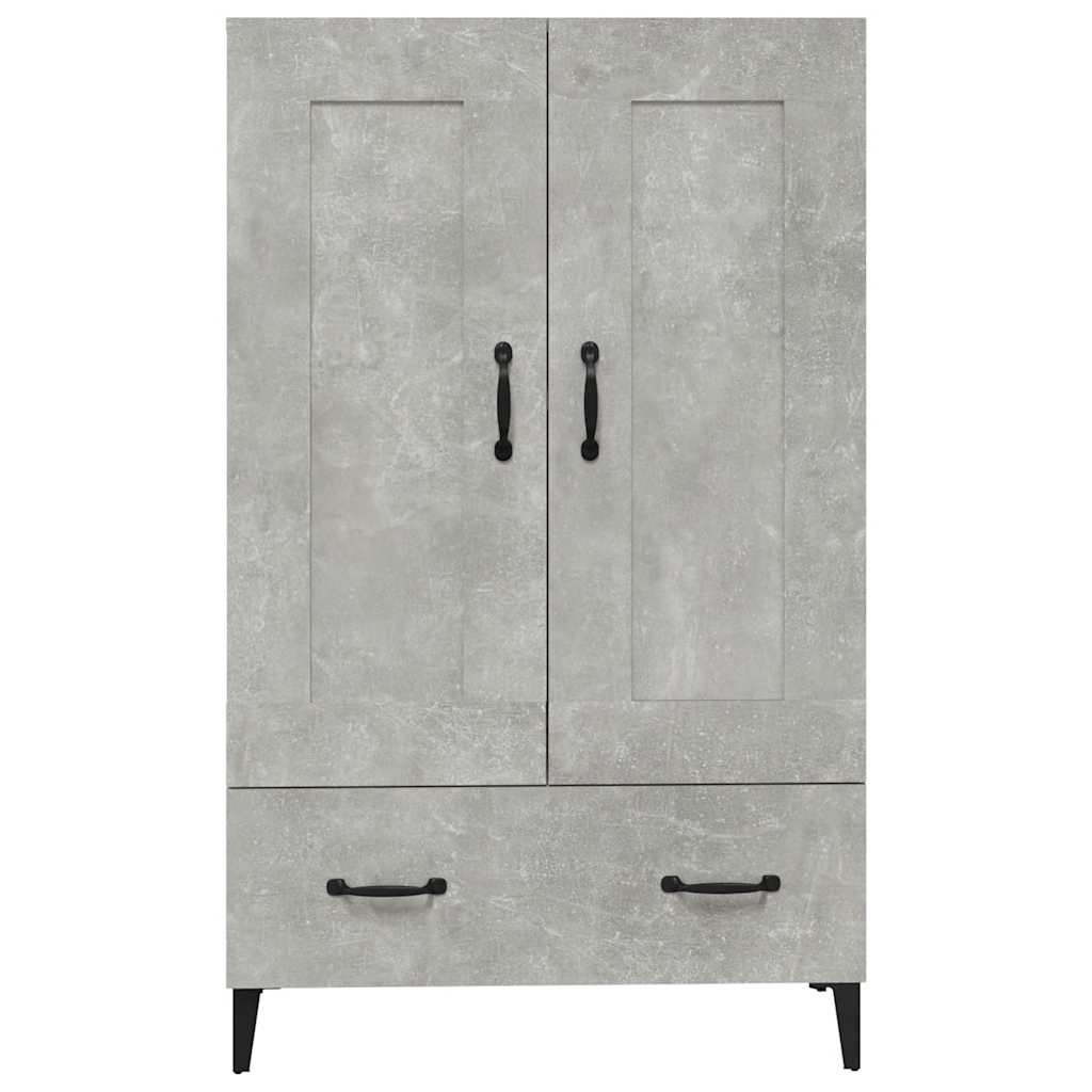 vidaXL Highboard Concrete Grey 70x31x115 cm Engineered Wood