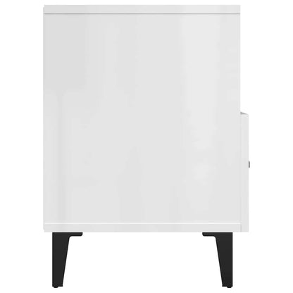 vidaXL TV Cabinet High Gloss White 80x36x50 cm Engineered Wood