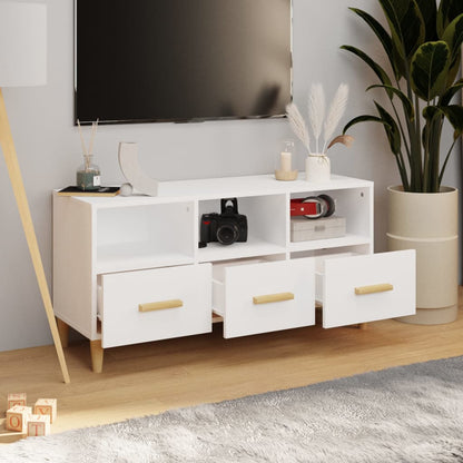 vidaXL TV Cabinet White 102x36x50 cm Engineered Wood