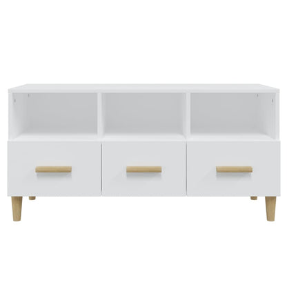 vidaXL TV Cabinet White 102x36x50 cm Engineered Wood