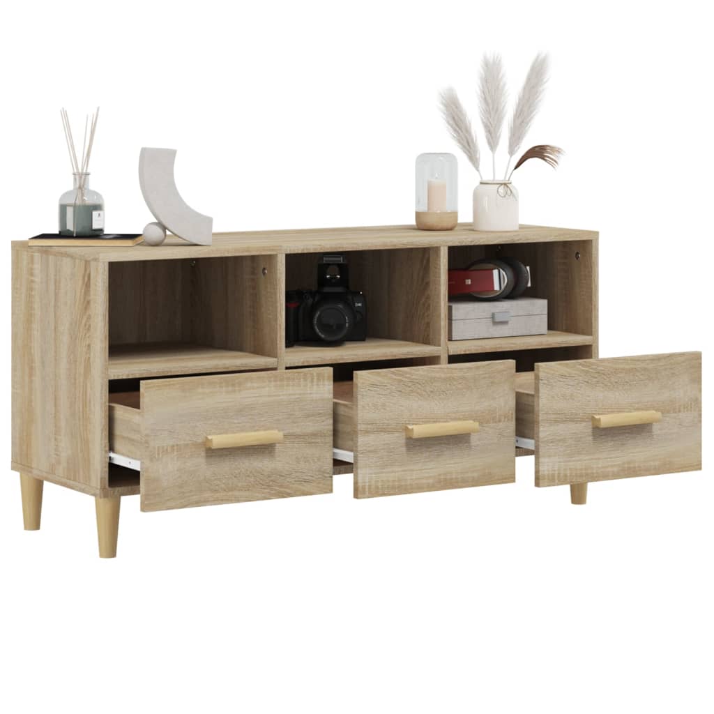 vidaXL TV Cabinet Sonoma Oak 102x36x50 cm Engineered Wood