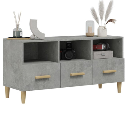 vidaXL TV Cabinet Concrete Grey 102x36x50 cm Engineered Wood