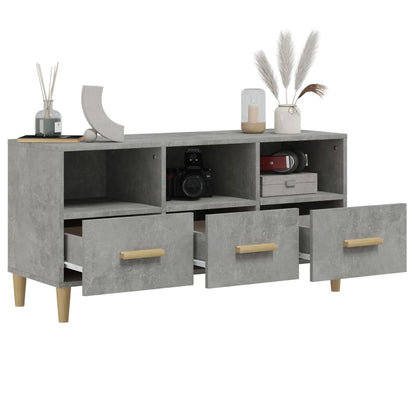 vidaXL TV Cabinet Concrete Grey 102x36x50 cm Engineered Wood