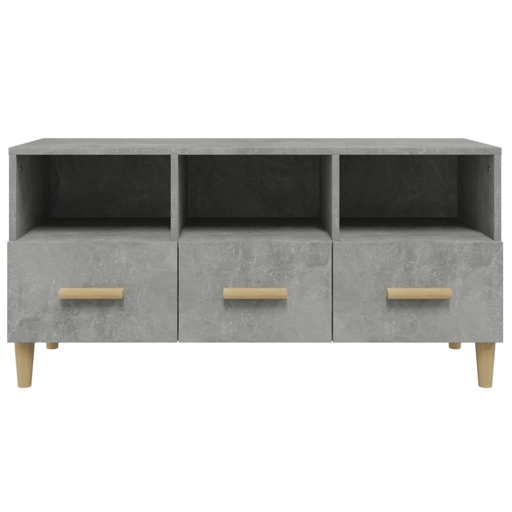 vidaXL TV Cabinet Concrete Grey 102x36x50 cm Engineered Wood