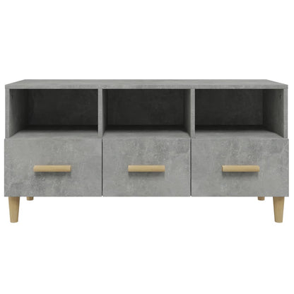 vidaXL TV Cabinet Concrete Grey 102x36x50 cm Engineered Wood