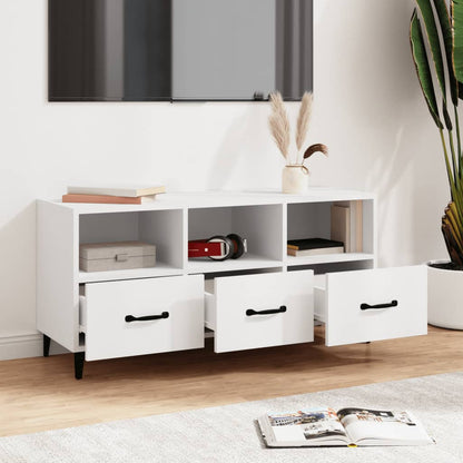 vidaXL TV Cabinet White 102x35x50 cm Engineered Wood