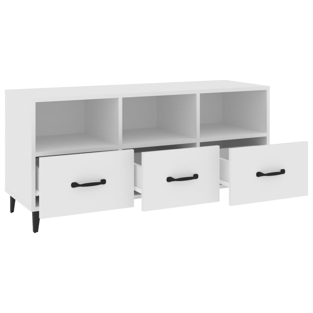 vidaXL TV Cabinet White 102x35x50 cm Engineered Wood