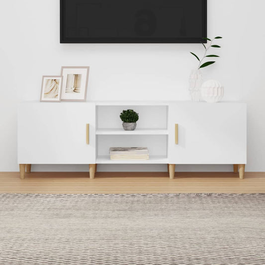 812618 vidaXL TV Cabinet White 150x30x50 cm Engineered Wood