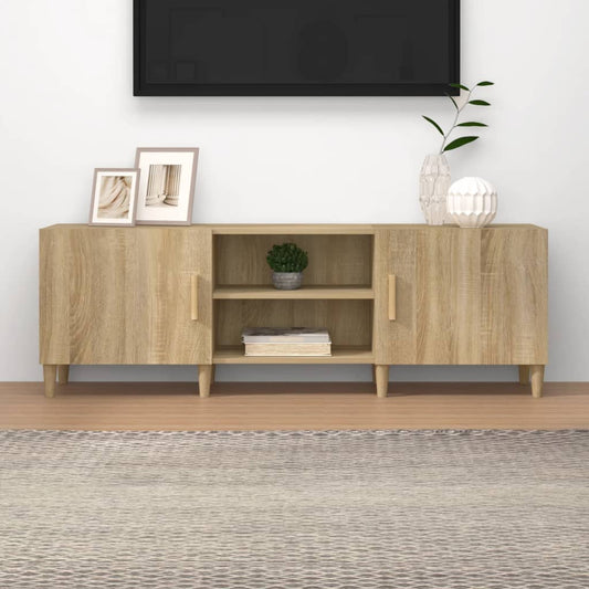 812621 vidaXL TV Cabinet Sonoma Oak 150x30x50 cm Engineered Wood