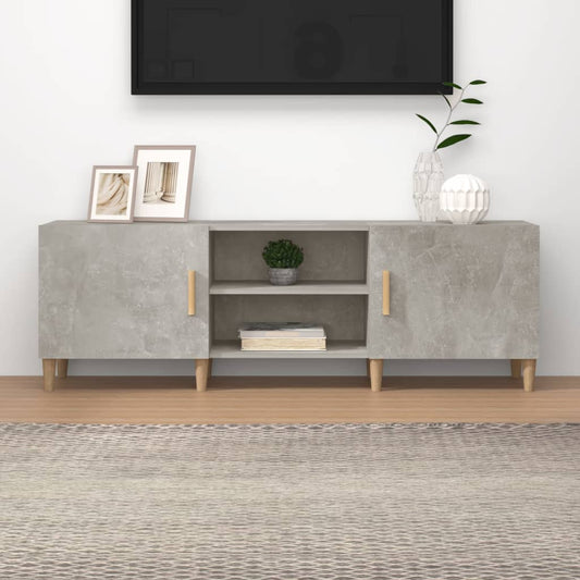 812622 vidaXL TV Cabinet Concrete Grey 150x30x50 cm Engineered Wood