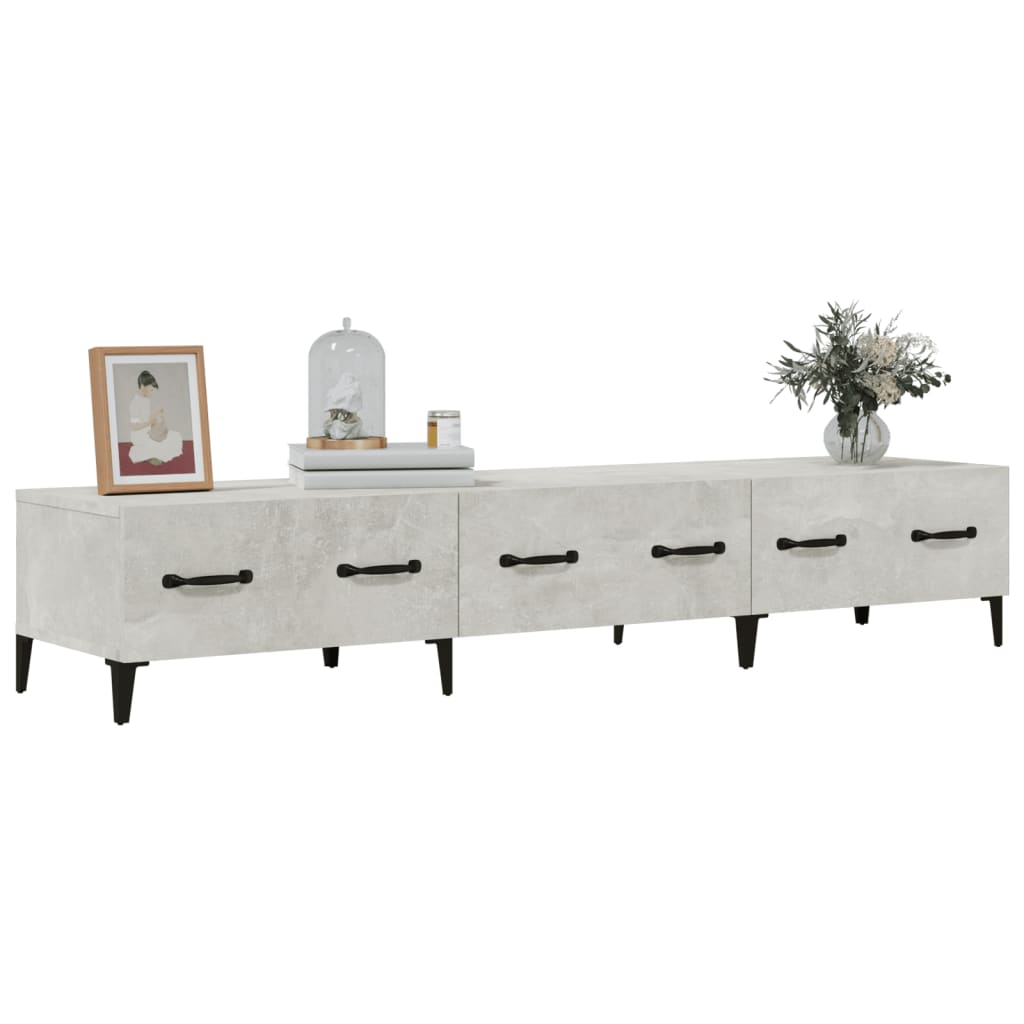 vidaXL TV Cabinet Concrete Grey 150x34,5x30 cm Engineered Wood
