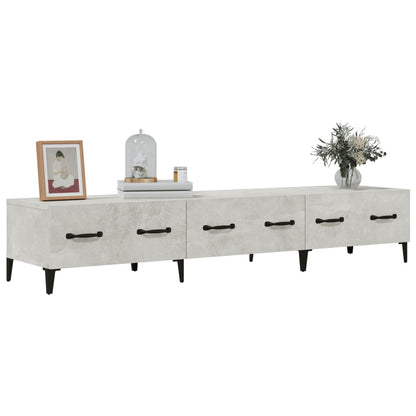 vidaXL TV Cabinet Concrete Grey 150x34,5x30 cm Engineered Wood