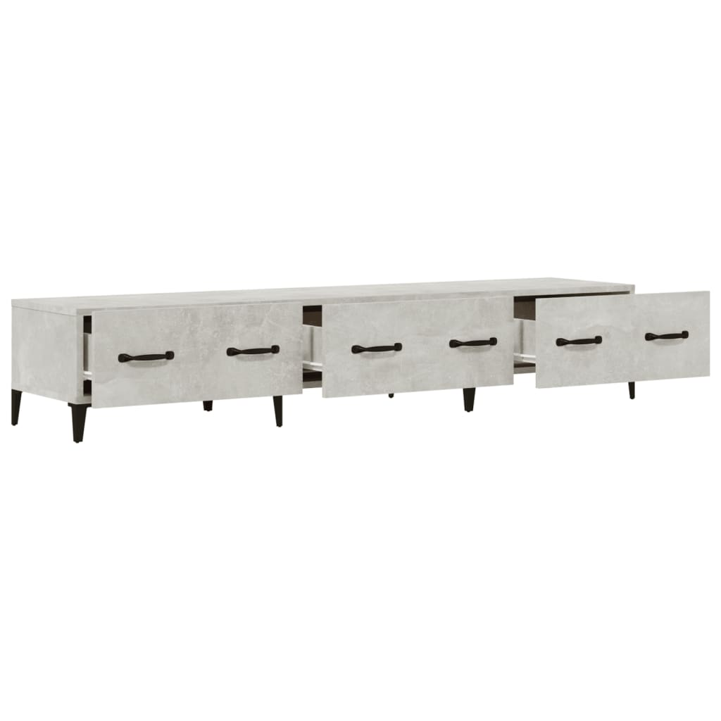 vidaXL TV Cabinet Concrete Grey 150x34,5x30 cm Engineered Wood