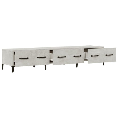 vidaXL TV Cabinet Concrete Grey 150x34,5x30 cm Engineered Wood