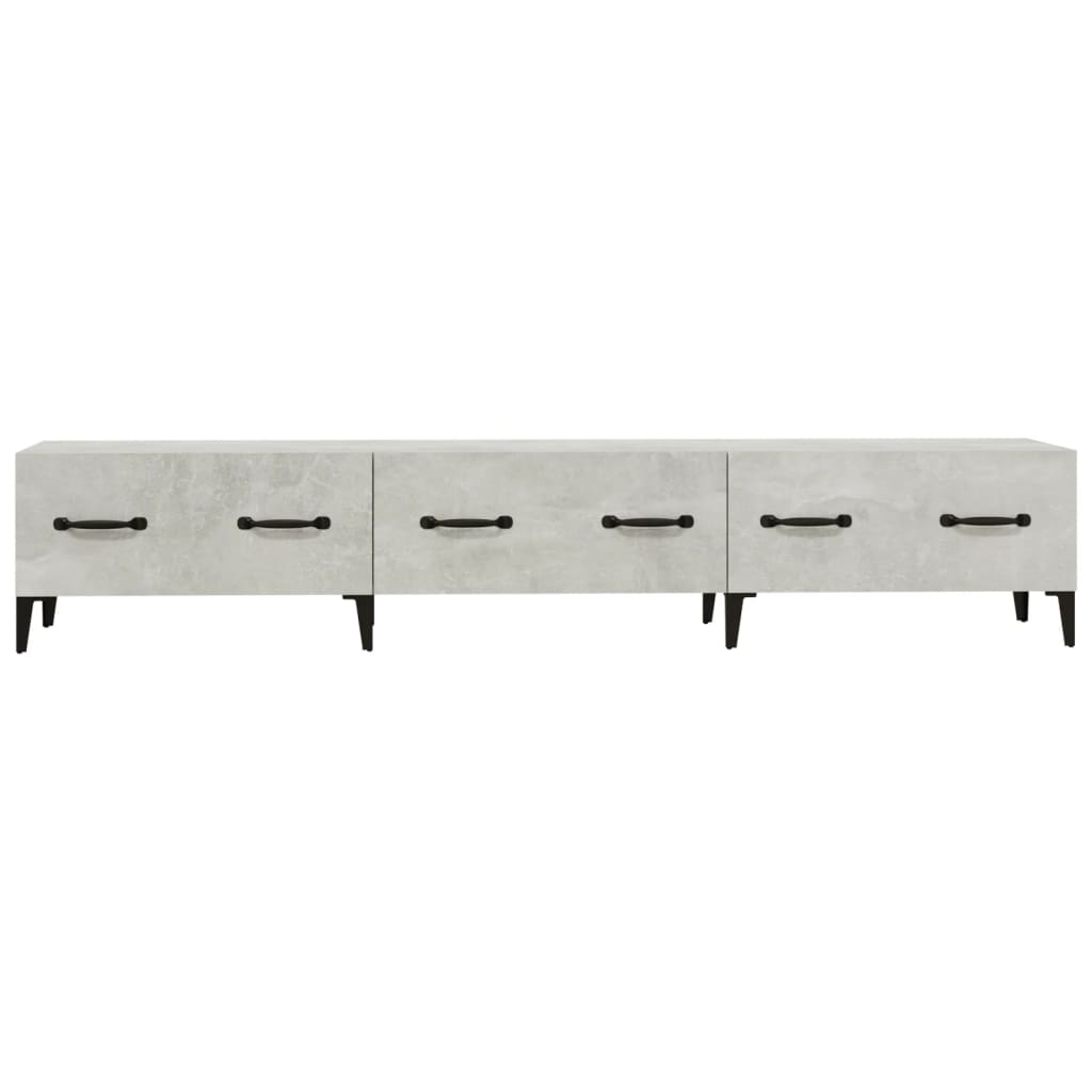 vidaXL TV Cabinet Concrete Grey 150x34,5x30 cm Engineered Wood