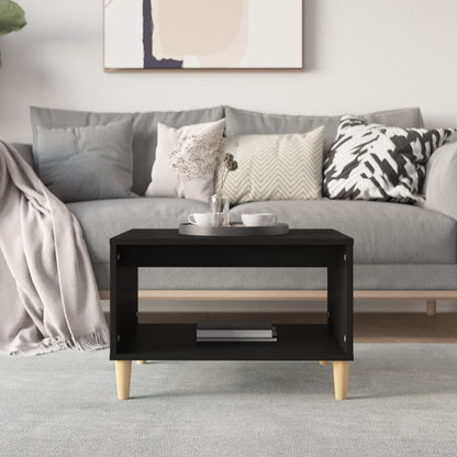 vidaXL Coffee Table Black 60x50x40 cm Engineered Wood