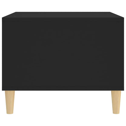 812673 vidaXL Coffee Table Black 60x50x40 cm Engineered Wood