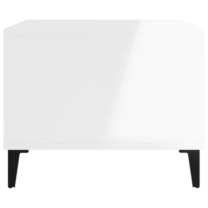 vidaXL Coffee Table High Gloss White 60x50x40 cm Engineered Wood