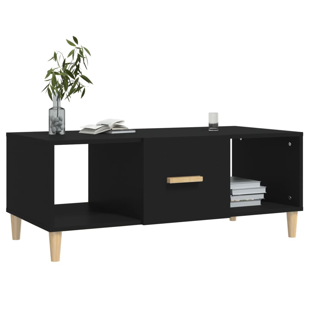 vidaXL Coffee Table Black 102x50x40 cm Engineered Wood