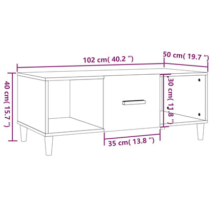 vidaXL Coffee Table Black 102x50x40 cm Engineered Wood