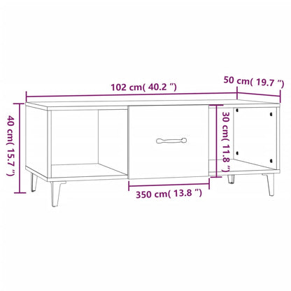 vidaXL Coffee Table Concrete Grey 102x50x40 cm Engineered Wood