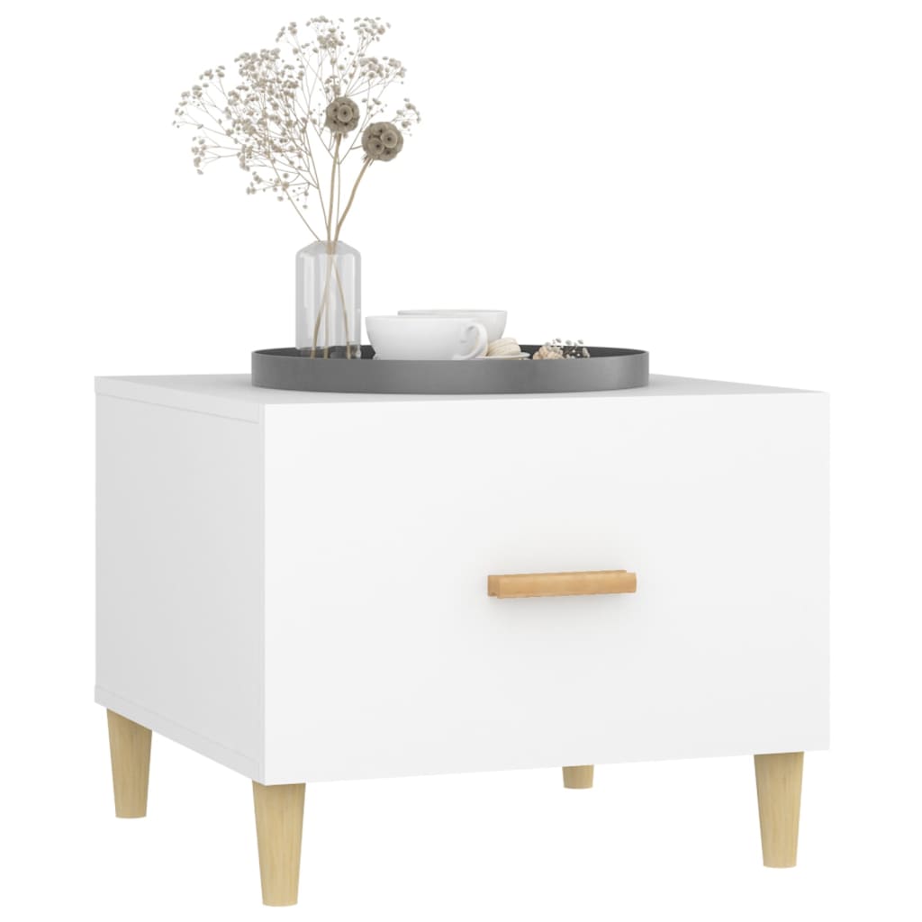 vidaXL Coffee Tables 2 pcs White 50x50x40 cm Engineered Wood