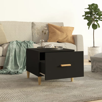 vidaXL Coffee Table Black 50x50x40 cm Engineered Wood