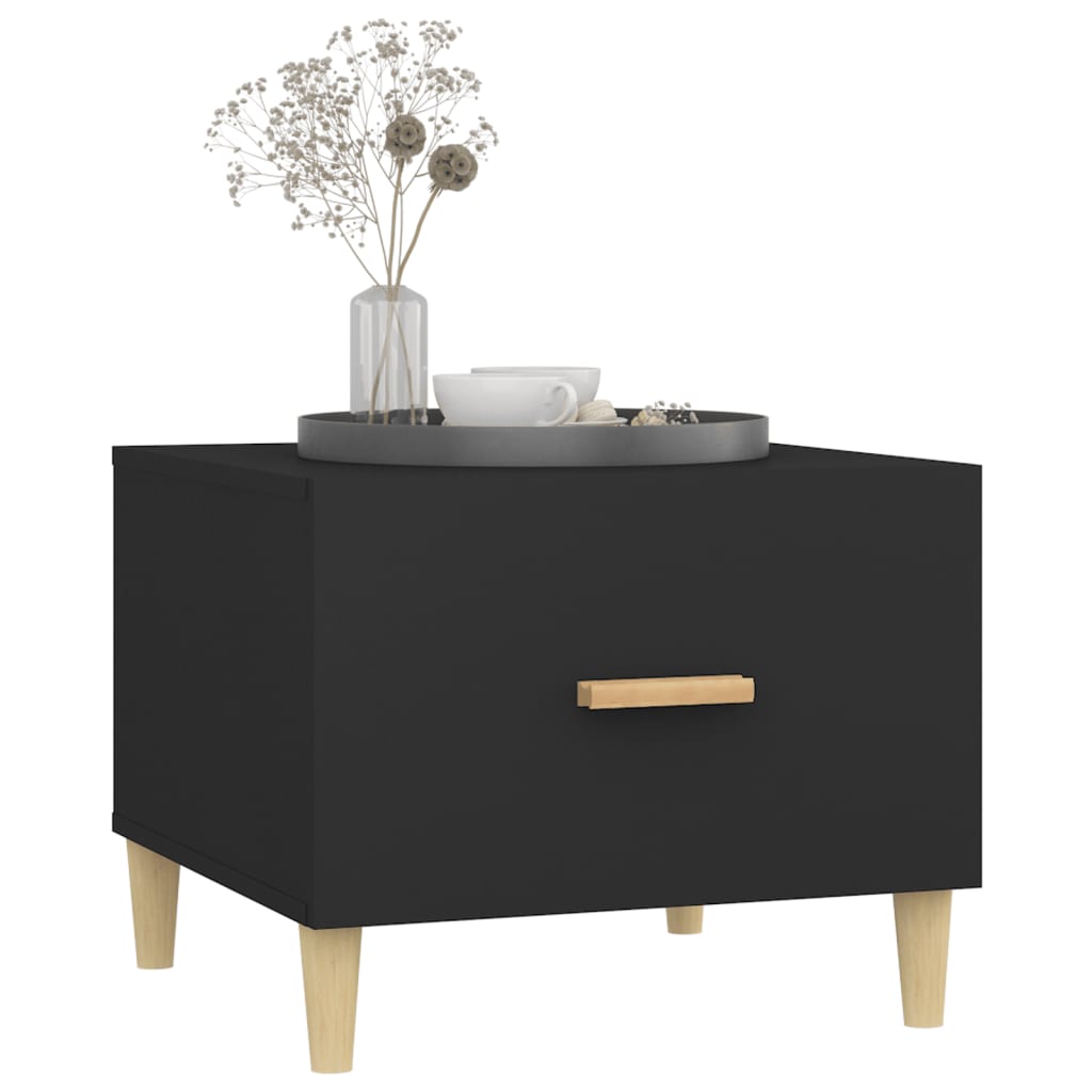 vidaXL Coffee Table Black 50x50x40 cm Engineered Wood