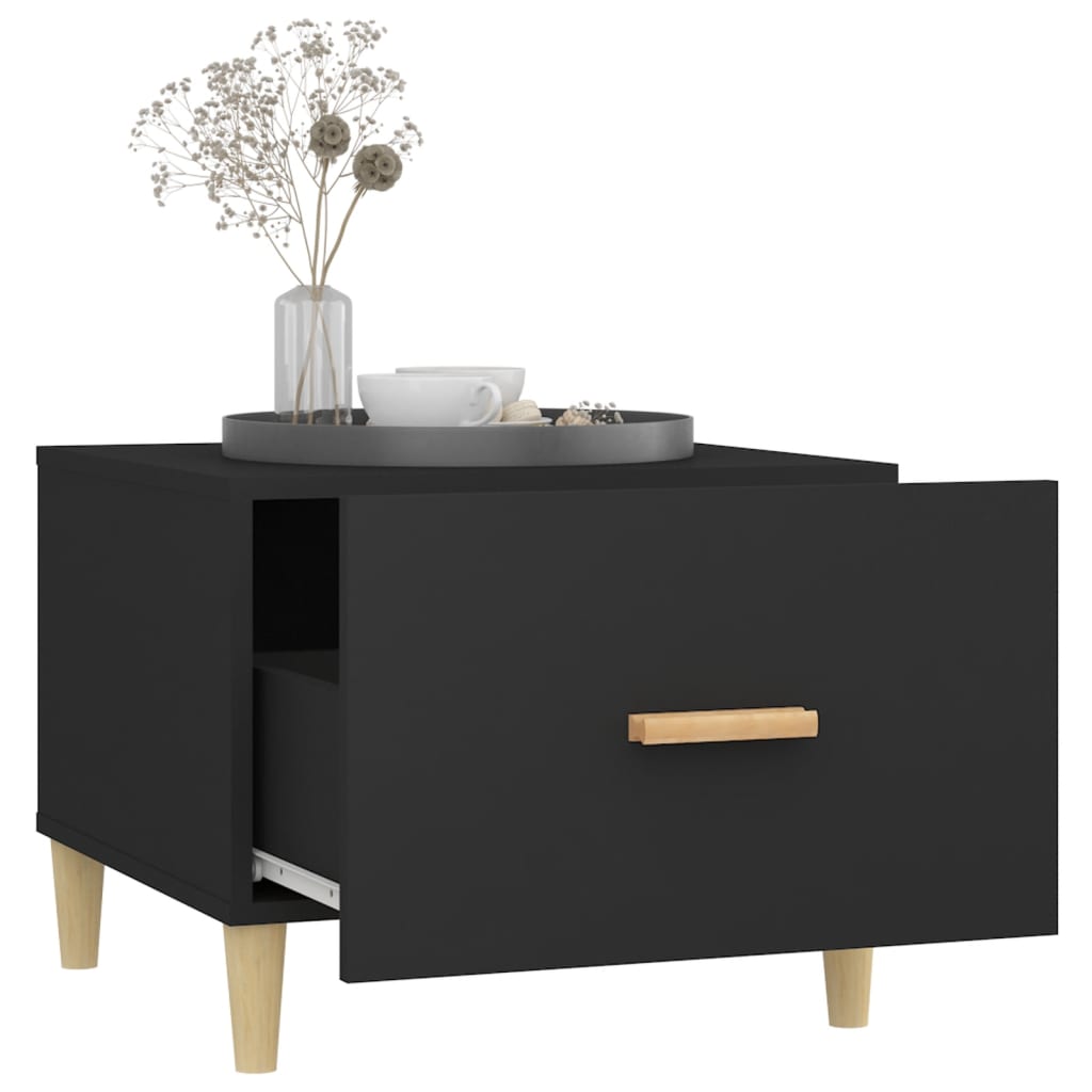vidaXL Coffee Table Black 50x50x40 cm Engineered Wood