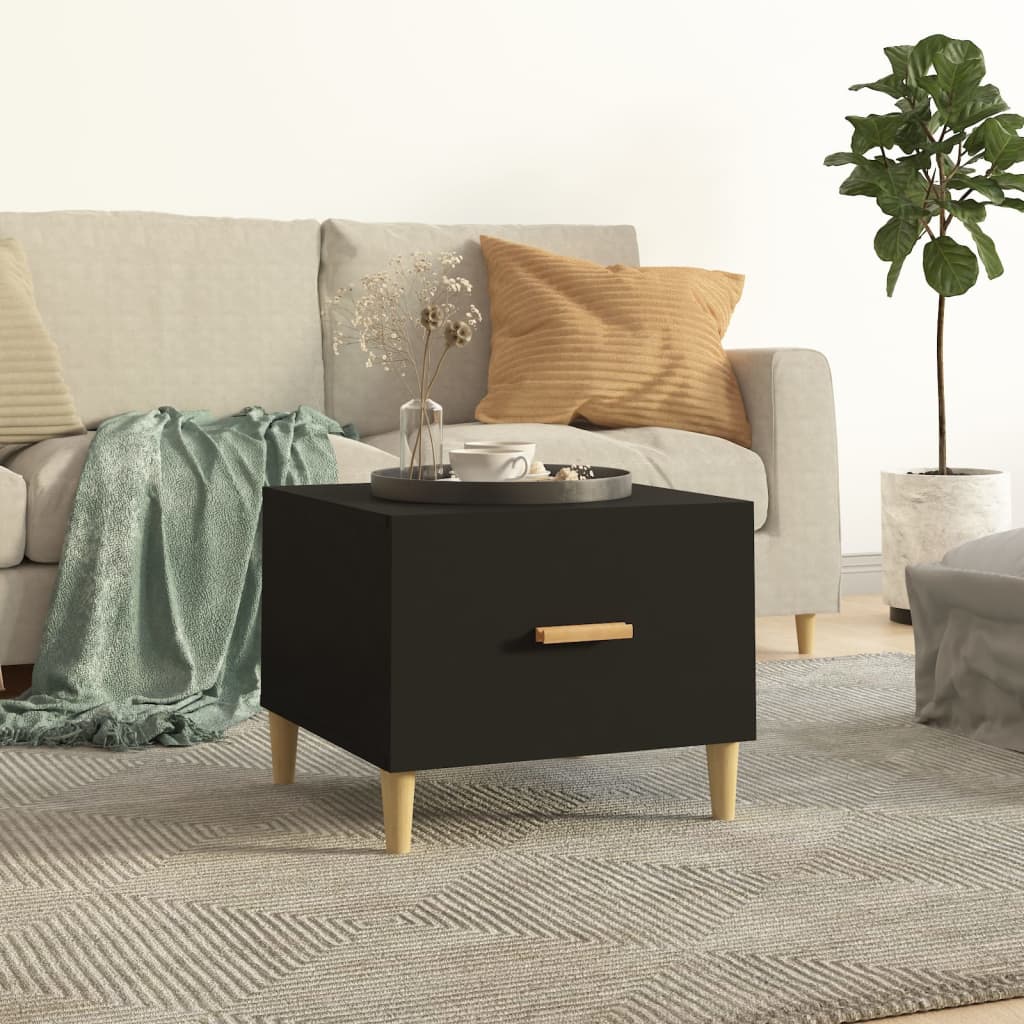 vidaXL Coffee Tables 2 pcs Black 50x50x40 cm Engineered Wood