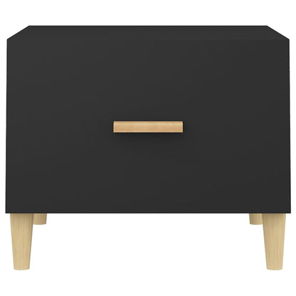 vidaXL Coffee Tables 2 pcs Black 50x50x40 cm Engineered Wood