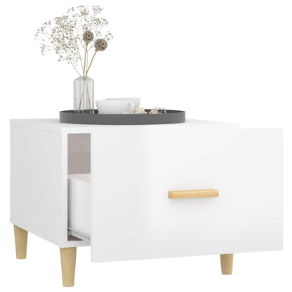 812720 vidaXL Coffee Table High Gloss White 50x50x40 cm Engineered Wood