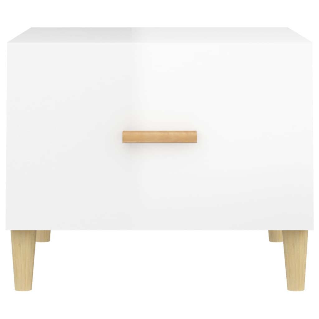 vidaXL Coffee Table High Gloss White 50x50x40 cm Engineered Wood